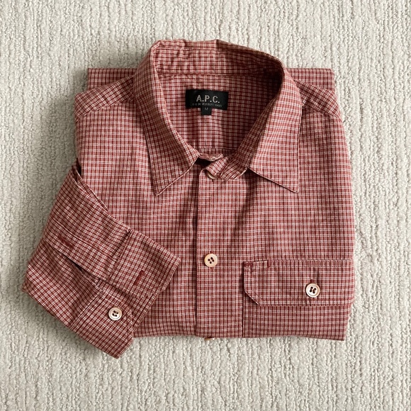 A.P.C. Rue de Fleurus Paris Men’s Long Sleeve Button Down Shirt - M - Picture 1 of 1